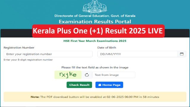Kerala Plus One Result